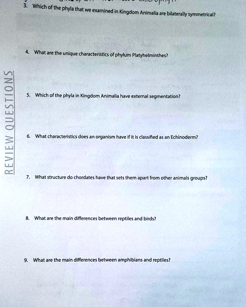 SOLVED:Which ofthe 'phyla that we examined in Kingdom Animalia are