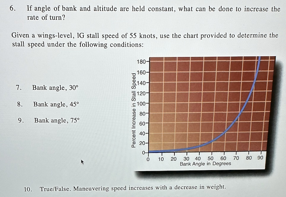 6 if angle of bank and altitude are held constant what can be done to ...