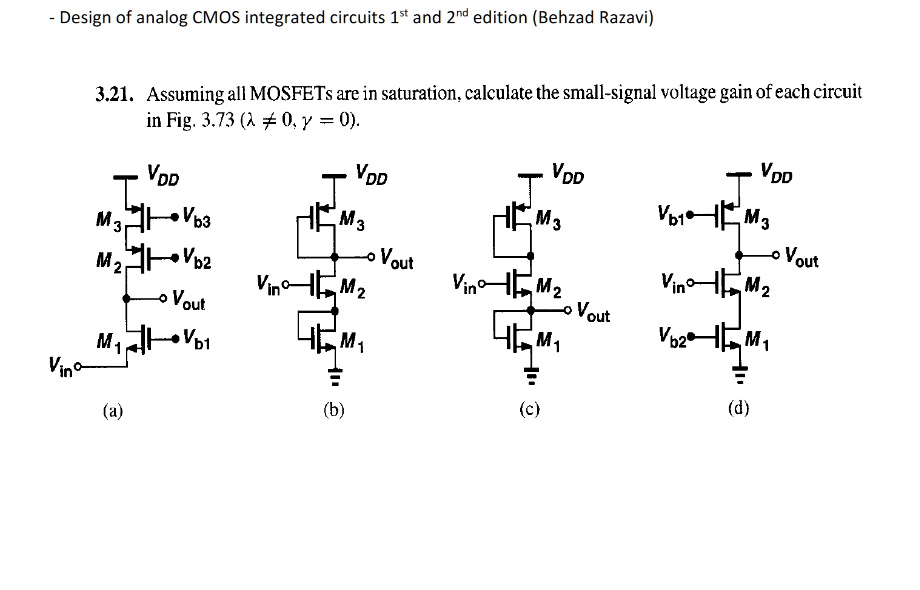 Design Of Analog Cmos Integrated Circuits 1st And 2nd Edition Behzad ...