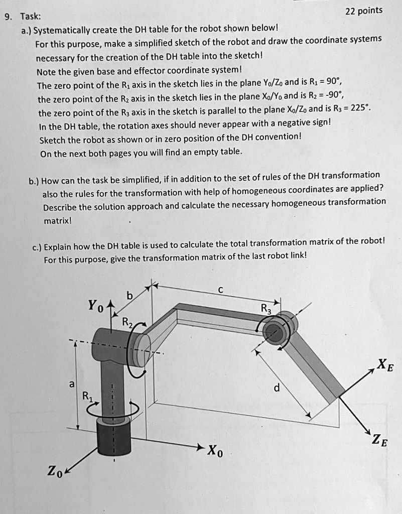 SOLVED: a.) For the pick place unit shown below, calculate the position ...