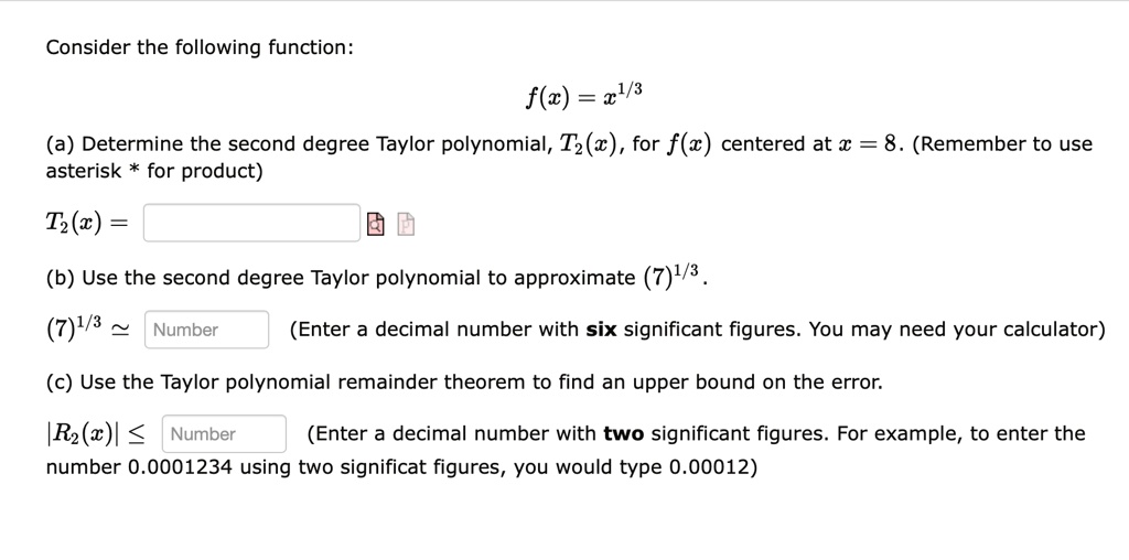 SOLVED: Consider the following function: f(c) = 2c/3 (a) Determine the ...