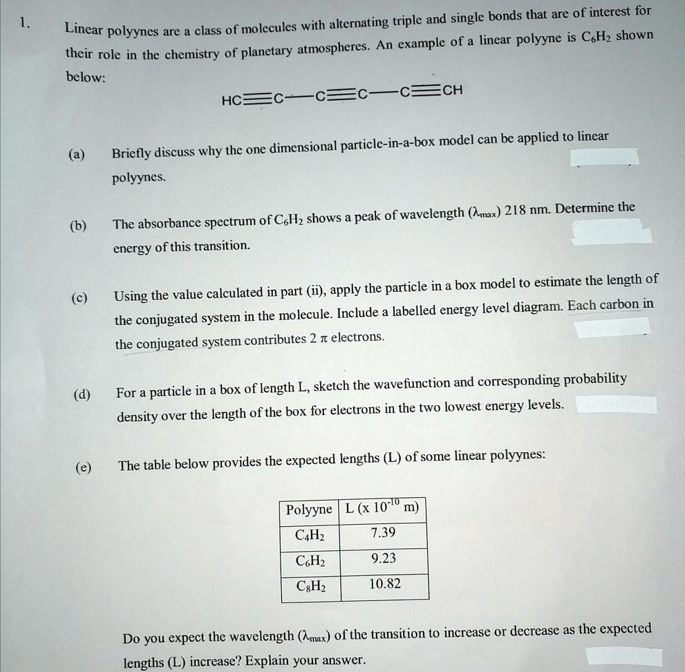 SOLVED alternating triple and single bonds that are of interest for