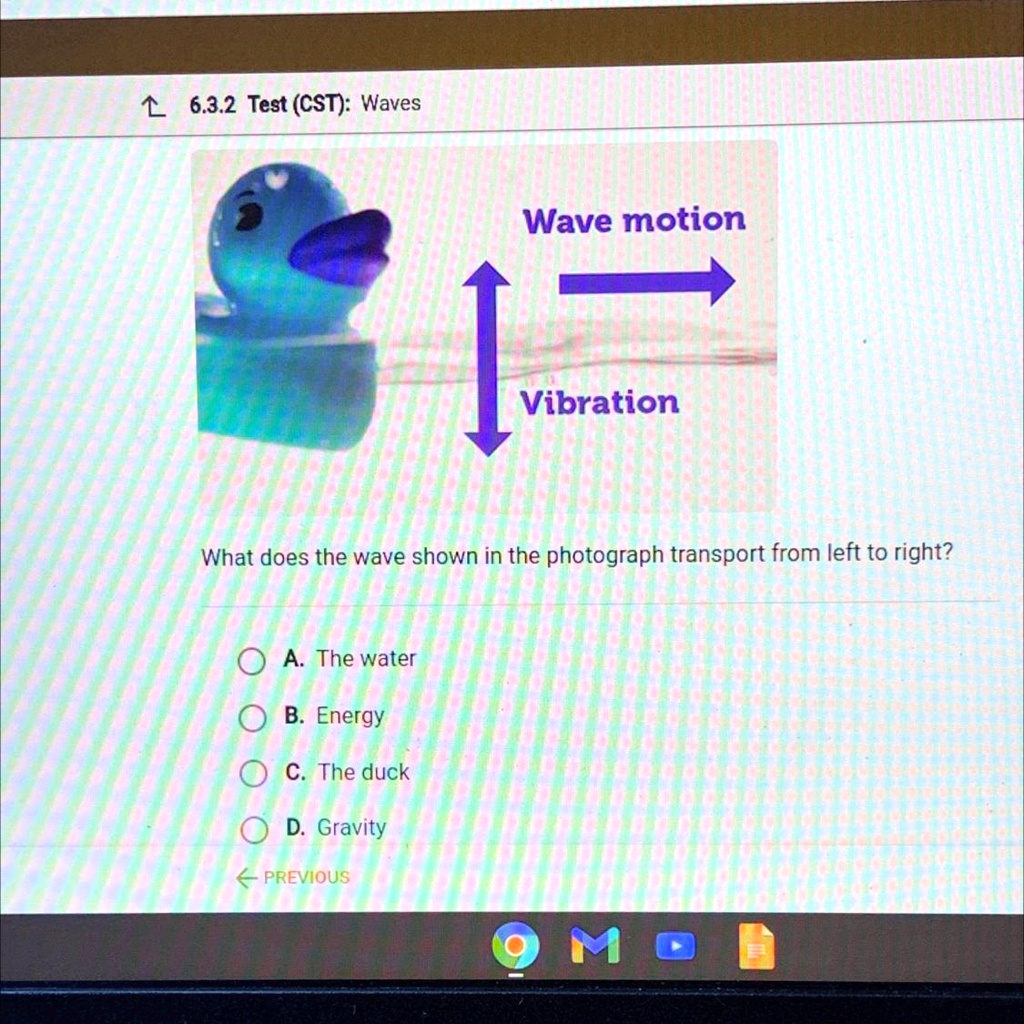 SOLVED: 'Wave motion Vibration What does the wave shown in the