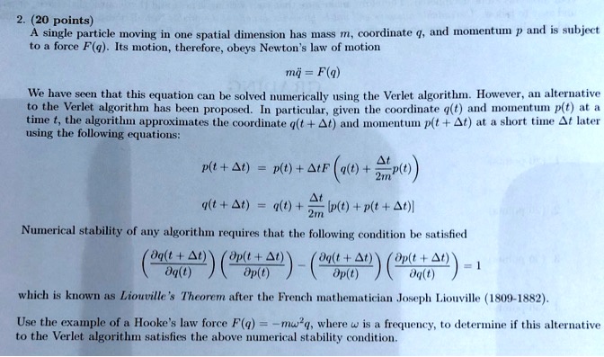 VIDEO solution: A single particle moving in one spatial dimension has ...