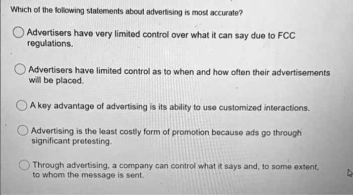 Which Statement About Marketing Is Most Accurate