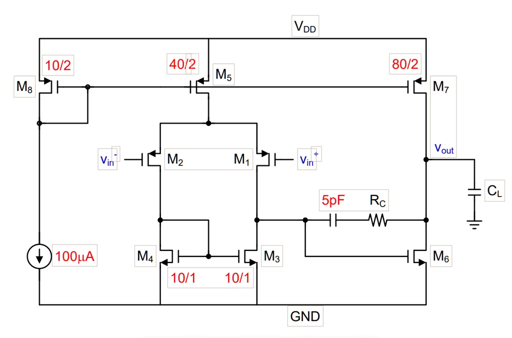 SOLVED: Answer The 2-stage Operational Amplifier Shown In The Figure ...