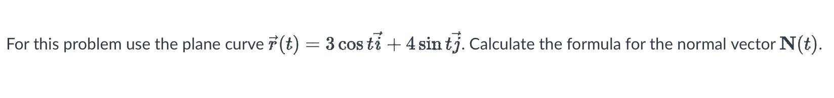 calculate the formula for the normal vector nt