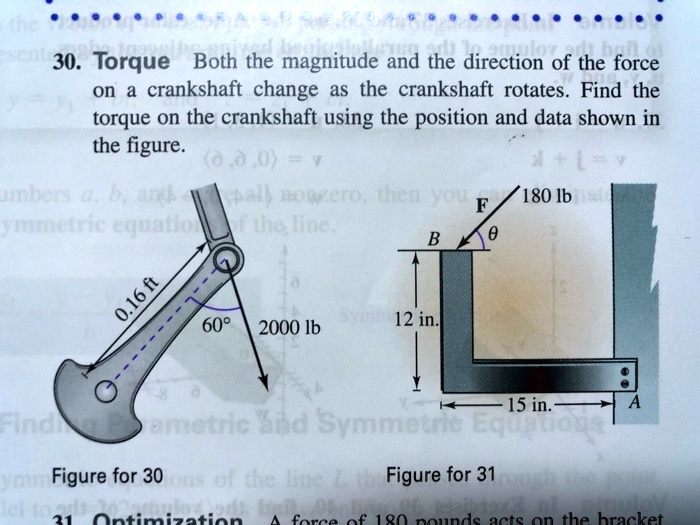 SOLVED 30. Torque Both the magnitude and the direction of the force