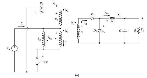 The forward converter of Fig. 7-5a has parameters Vs = 100V, N1/N2 = 5 ...