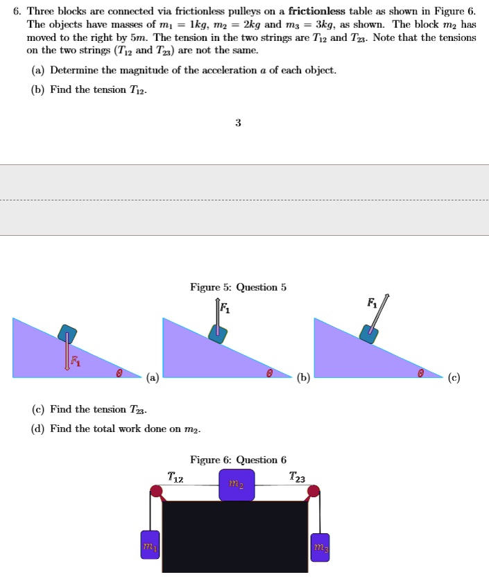 SOLVEDThree blocks are connected via frictionless pulleys on