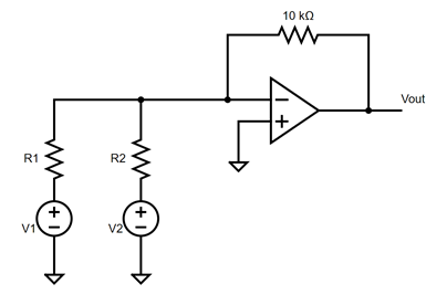 SOLVED: Given that R1 = 1 kΩ, R2 = 3.5 kΩ, V1 = 8.9 V, and V2 = 5.5 V ...