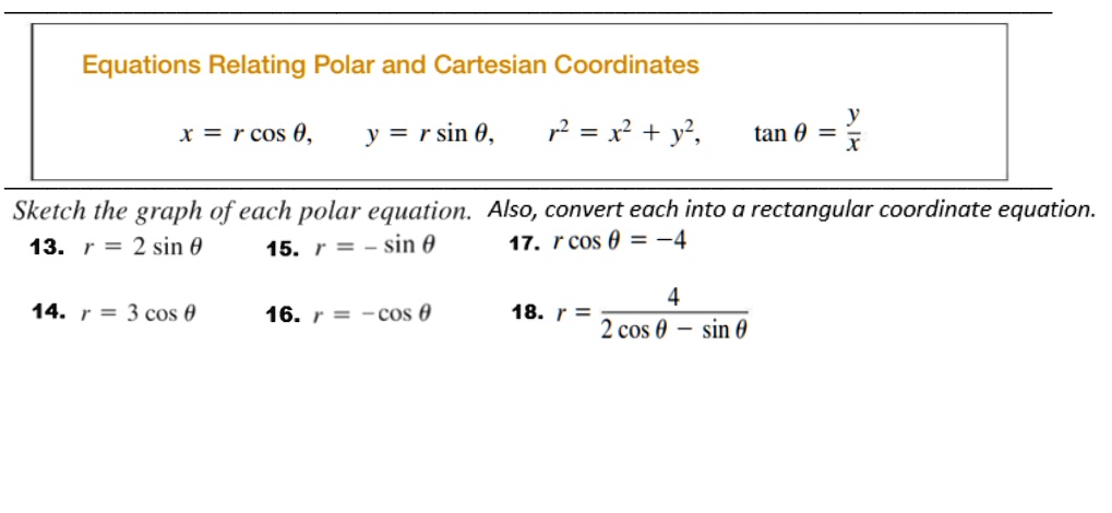 Polar and cartesian top equations