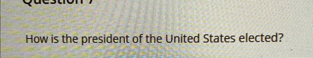 how is the president of the united states officially elected