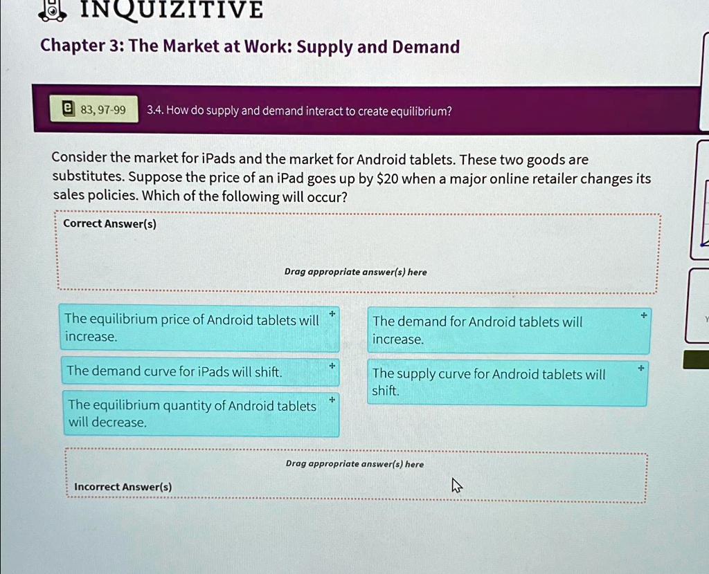 ? INQUIZITIVE Chapter 3: The Market at Work: Supply and...