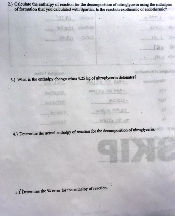 SOLVED 2.) Calculate the enthalpy of reaction for the of