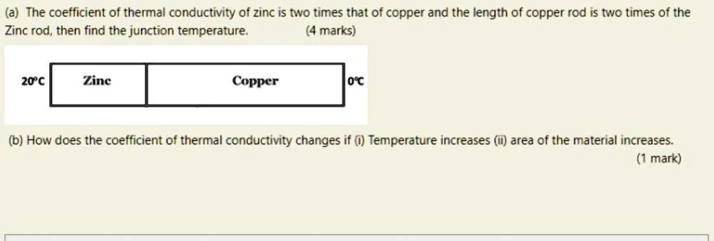a the coefficient of thermal conductivity of zinc is to times that of ...