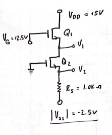 SOLVED: For the circuit shown below find labeled voltages V1 and V2 ...