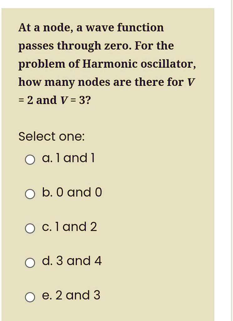 SOLVED At a node, a wave function passes through zero. For the problem