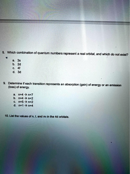 SOLVEDWhich combination of quantum numbers represent real orbital, and