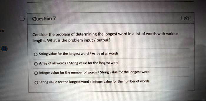 SOLVED: Texts: Question 7: Consider the problem of determining the ...