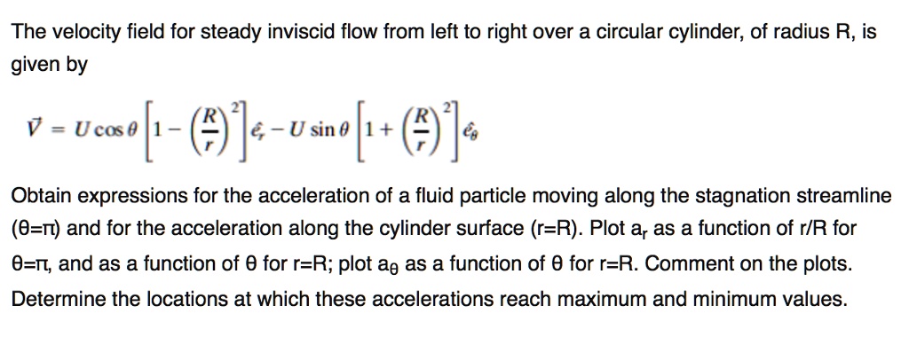 The velocity field for steady inviscid flow from left to right over a ...