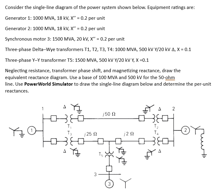 Solved: Consider The Single-line Diagram Of The Power System Shown 