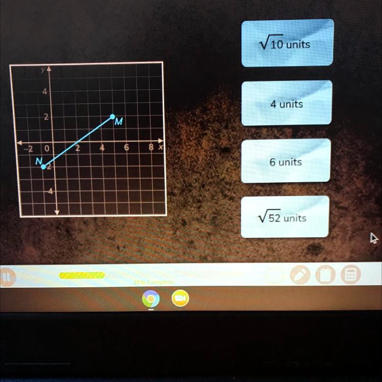 SOLVED What is the length of segment MN?' V10 units 4 units 6 units 52