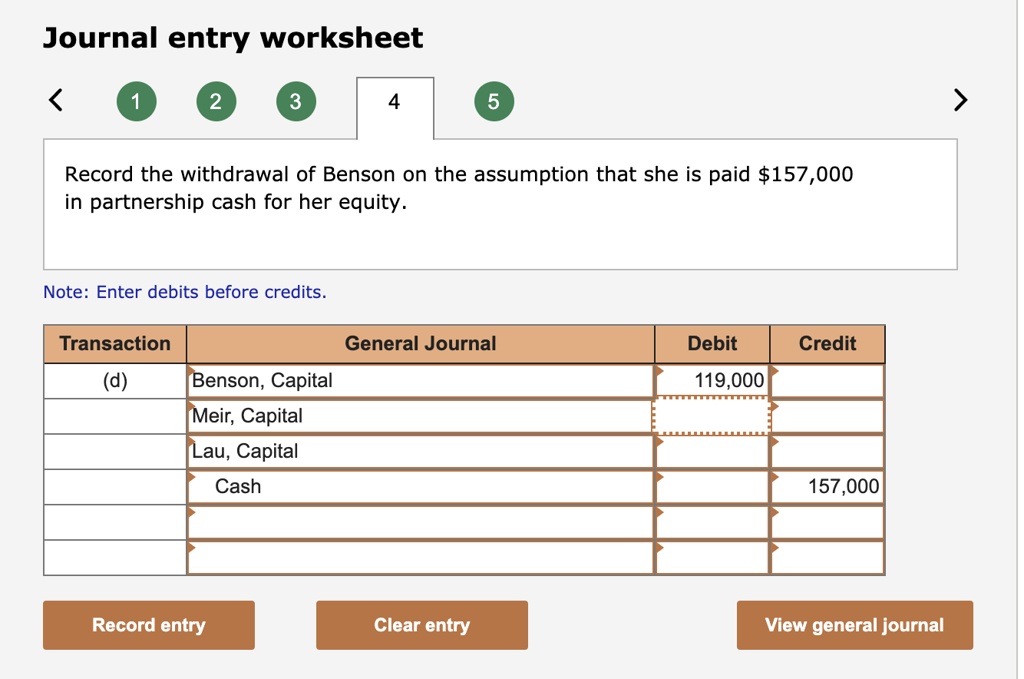 SOLVED Journal entry worksheet