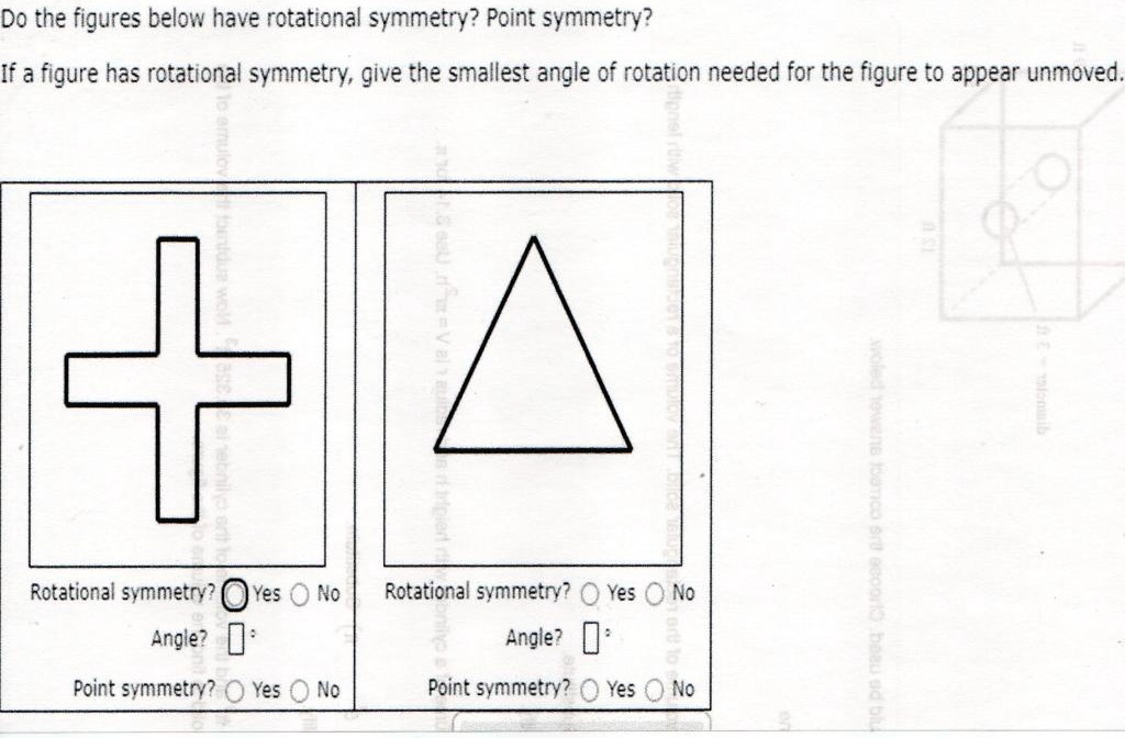 SOLVED: Do The Figures Below Have Rotational Symmetry? Point Symmetry ...