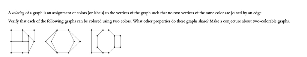 A coloring of a graph is an assignment of colors (or labels)...