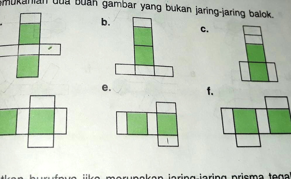 SOLVED: Temukanlah Dua Buah Gambar Yg Bkn Jaring Jaring Balok!Tolongg ...