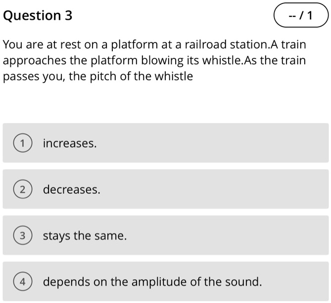 SOLVED You are at rest on a platform at a railroad station. A train