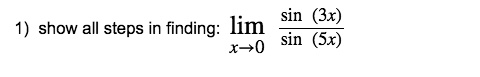 sin 3x 1 show all steps in finding lim x0 sin 37504