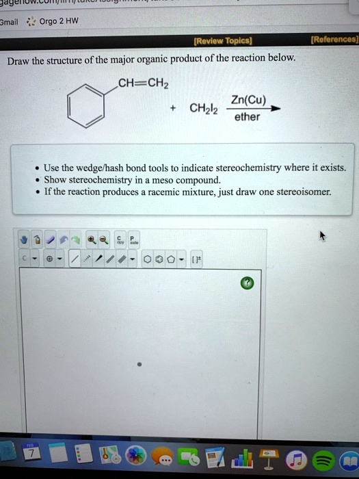 SOLVED: Jagchon Orgo Hw euet Hopics] [Rereronces) Draw the structure of ...