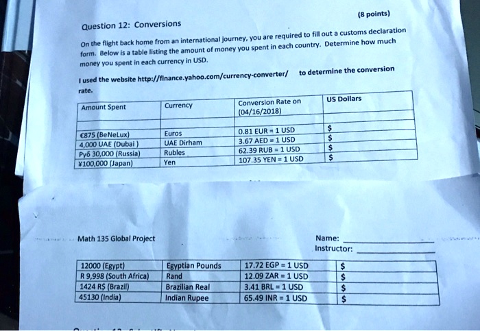 SOLVED Question 12 Conversions llout Customs Declaration solved-question-12-conversions-llout-customs-declaration