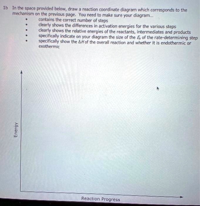 jb in the space provided below draw a reaction coordinate diagram which ...