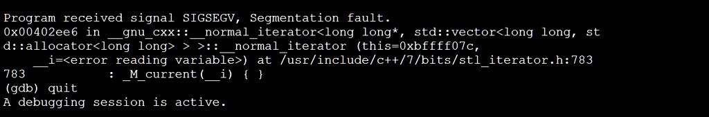 Program received signal SIGSEGV, Segmentation...