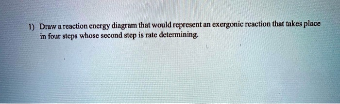 Solved Draw Reaction Energy Diagram That Would Represent An Exergonic Reaction That Takes Place