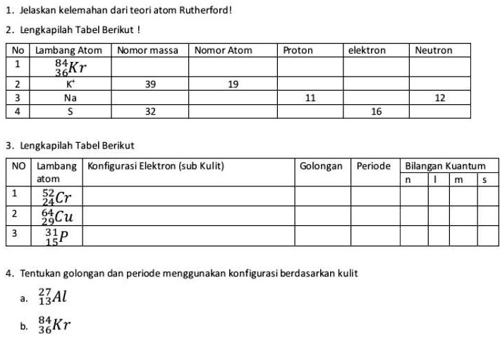 SOLVED: Tolong Dong Besok Dikumpulin Jelaskan Kelemahan Dariteori Atom ...