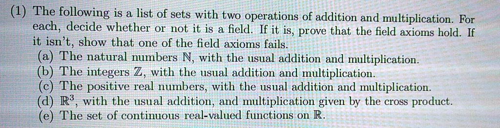 How to Prove a Set of Functions is Closed Under Addition (Example