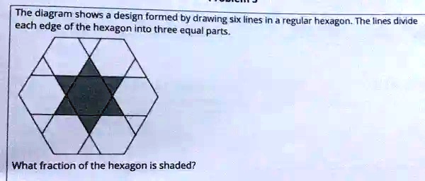 SOLVED: The diagram shows design formed by drawing six lines in regular ...