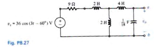 SOLVED: For The Circuit Given In Fig. P8.27, Find The Thevenin ...