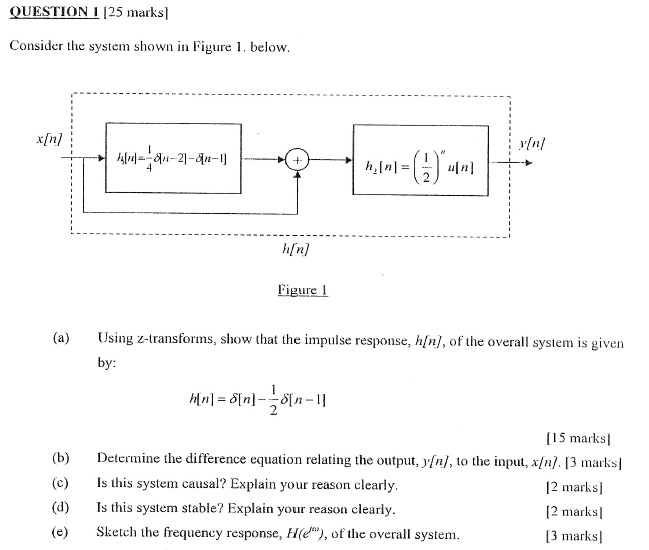 Solved Question 1 [25 Marks] Consider The System Shown In Figure 1