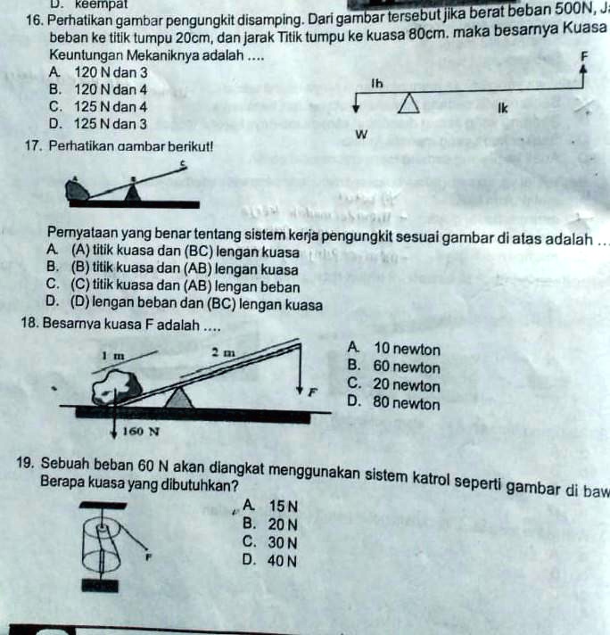 SOLVED: Kak Tolong Bantu Ya Kak Keemppal 16. Perhatikan Gambar ...