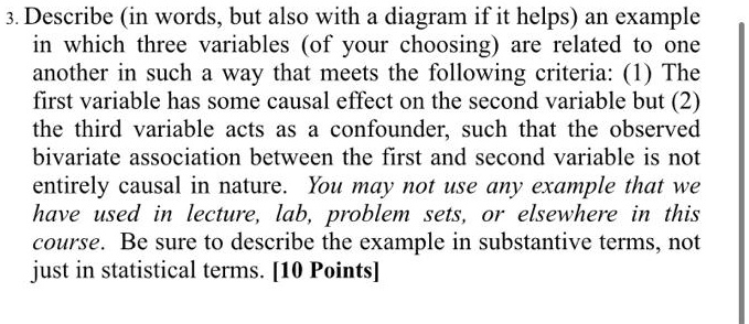 SOLVED:Describe (in words, but also with a diagram if it helps) an ...