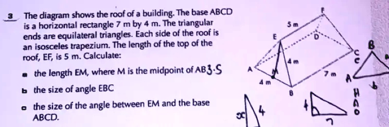 SOLVED The diagram shows the roof of a building. The base ABCD is