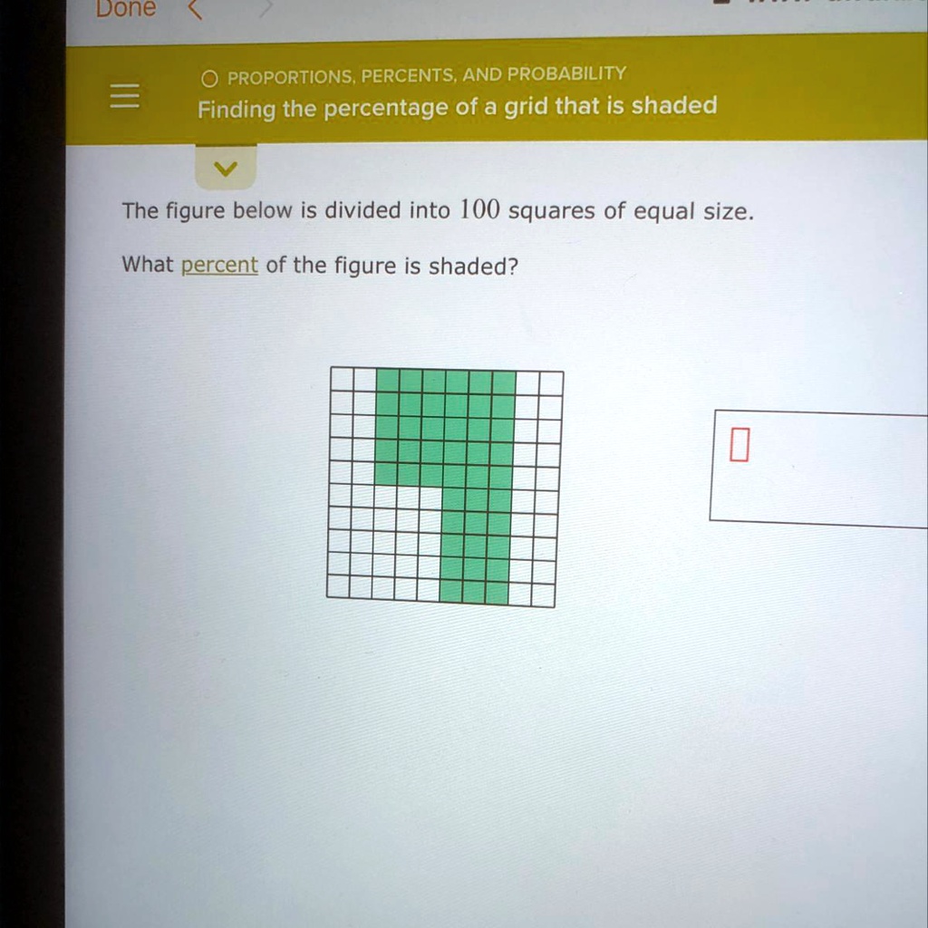 SOLVED 'The figure below is divided into 100 squares of equal size