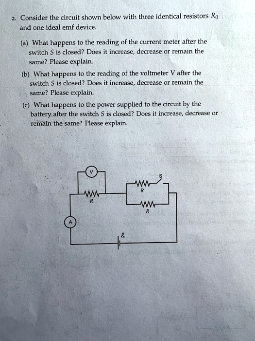 SOLVED Consider the circuit shown below with three identical resistors
