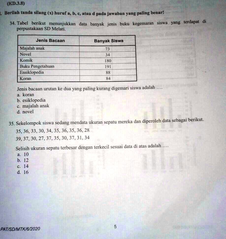 SOLVED: Di Jwb G Pkai Cara Y Kak!!.. (KD3.8) Berilah Tanda Silang (x ...