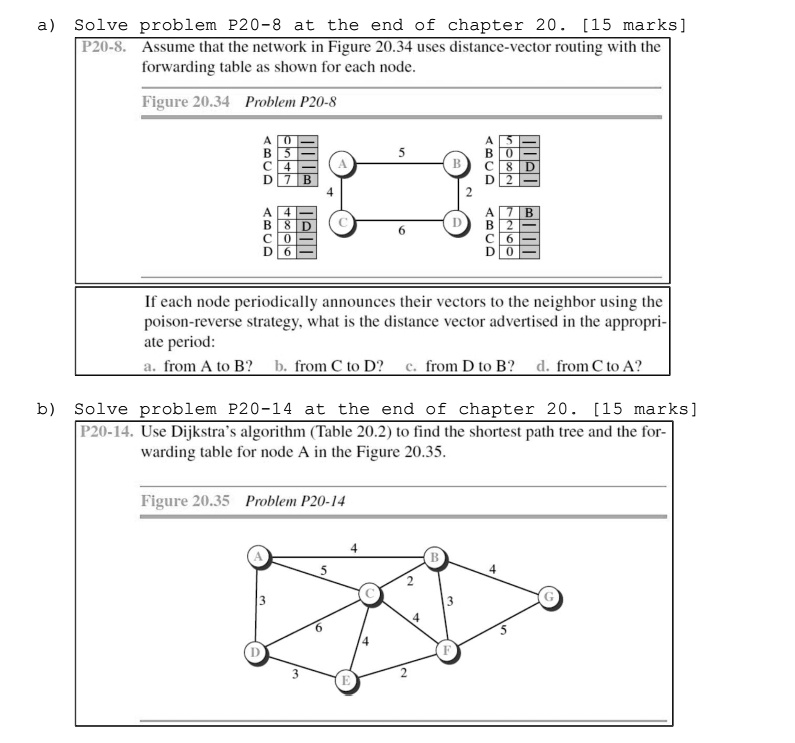 a) Solve problem P208 at the end of chapter 20. [l5 marks] P208